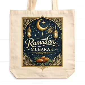 Ramadan Mubarak Canvas Tote